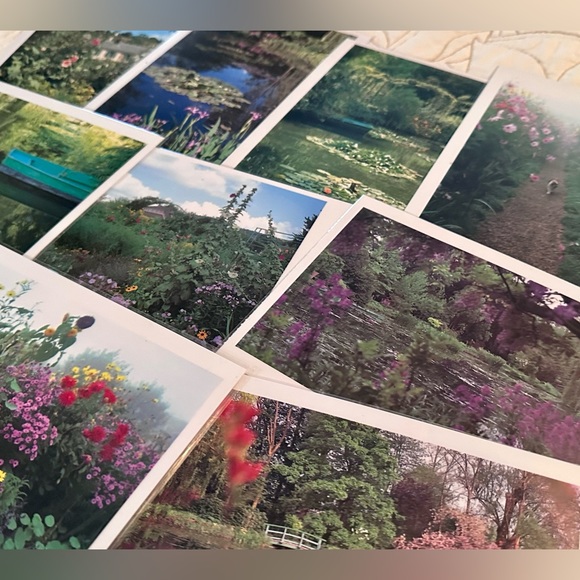 Art Teacher Laminated Post Cards. Wayne Thiebaud and Monets Garden Photographs. - Picture 12 of 13